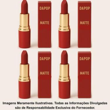 Imagem de Kit 4 Batom Em Bala Matte Cor 2 - Dapop