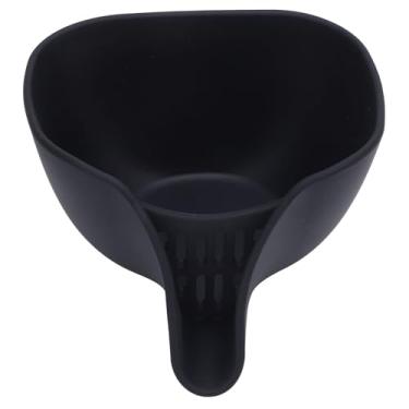 Imagem de Dioche Cesta de Drenagem de Silicone Com Bico Coador de Cozinha Multifuncional para Lavar Frutas Legumes Macarrão Máquina de Lavar Louça Seguro Durável Coador de Alimentos Flexível (Preta)
