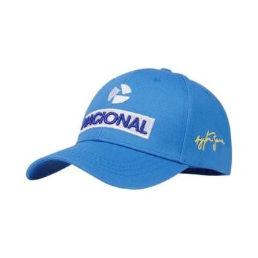 Imagem de Boné De Beisebol Bordado Ayrton Senna Racer Fashion Com Proteção Solar