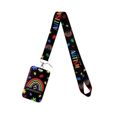 Imagem de Cordão De Pescoço Arco-Íris Para Chaveiro, Porta-Crachá, Acessórios Pa