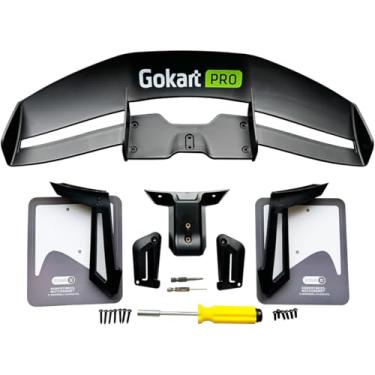 Imagem de Spoiler de asa traseira compatível com Segway Ninebot Gokart Pro/Pro2 Kit de kart de proteção de plástico para karting acessórios de substituição originais (kit de asa de cauda verde)