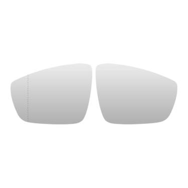 Imagem de Espelho retrovisor do carro de vidro com frente aquecida esquerda direita espelho vidro compatível com vw polo 2010 2011 2012 2013 2014 2015 2016 2017(Left and Right)