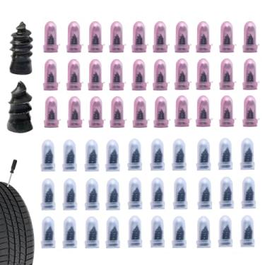 Imagem de Dogary 60 peças de pregos de borracha para reparo de pneus, kit de parafusos de pneu a vácuo de 2 tamanhos para emergência, ferramenta de remendo portátil à prova d'água com plugue de reparo de