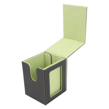 Imagem de KIMISS Caixa de Baralho de Cartas Com Fecho Magnético de Couro PU - Contém 100 Cartas de Jogo, Design Separado, Solução de Armazenamento Elegante para Mesa, Escrivaninha ou Prateleira (Verde)