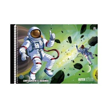 Imagem de Caderno de Cartografia e Desenho Outer Space 60 Folhas - ANIMATIVA