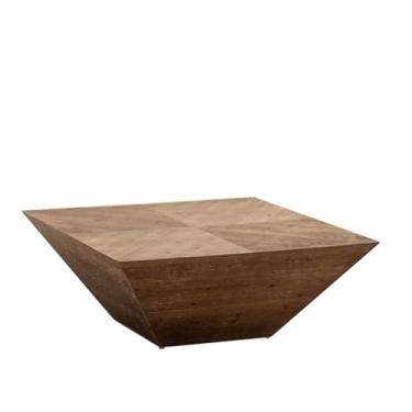 Imagem de Mesa de centro retrô envelhecida madeira maciça pequena apartamento sala de estar mesa de centro de madeira mesa de escritório mesa de quarto