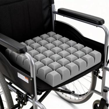 Imagem de Foamagic Almofada de espuma para assento waffle – alivia a pressão nas costas, ciática, cóccix e quadril para ficar sentado por muito tempo – ideal para cadeira de escritório, cadeira de rodas
