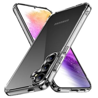 Imagem de DEERLAMN Capa de telefone transparente para Samsung Galaxy S26, transparente, antiarranhões, não amarela, ultrafina, à prova de choque, proteção contra quedas