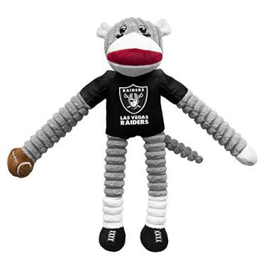 Imagem de Littlearth NFL Las Vegas Raiders Brinquedo unissex NFL Las Vegas Raiders Team Monkey Pet Toy, cor do time, 33 cm de comprimento, tamanho único, (320157-RAID-LV)