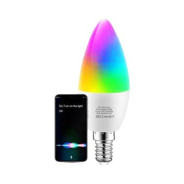 Imagem de Lâmpada LED Inteligente WiFi GU10 E14 E27 RGB Controle Por Voz Siri Ce