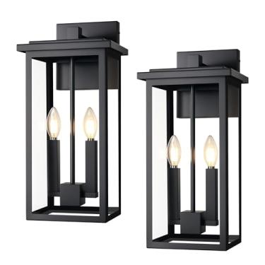 Imagem de ZSMAIKU Grandes luminárias externas modernas luzes de varanda luzes de arandela ao ar livre lanterna de parede externa luminárias para casa, porta da frente, garagem montagem na parede impermeável 2