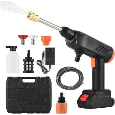 Imagem de Lavadora De Alta Pressão 21v Sem Fio Portátil Multifuncional P- Carros, Pátio E Ar-condicionado