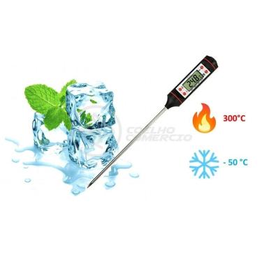 Imagem de Termômetro Culinário Cozinha Digital Mede -50ºc A +300ºc