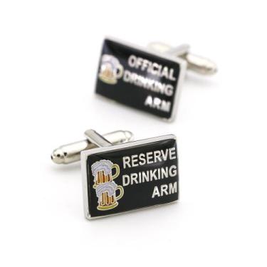 Imagem de Cufflinks Creative Official and Reserve Drinking Arm - Yiweisai
