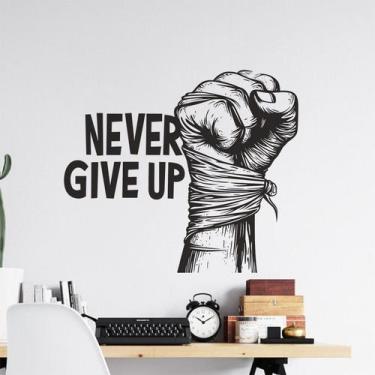 Imagem de Adesivos de parede Motivational Never Give Up Fist PVC 30x60cm - yiwei