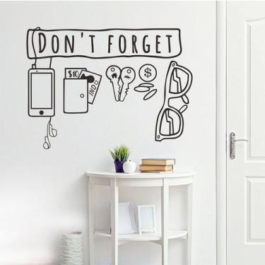 Imagem de Citação de lembrete de adesivos de parede Don't Forget PVC 40x60cm - y