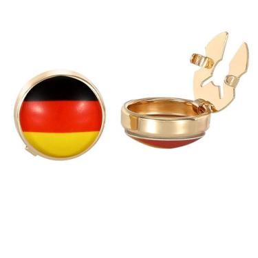 Imagem de Abotoaduras, bandeira alemã para homens, abotoaduras esmaltadas, 6,8 g