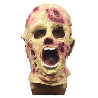 Imagem de Máscara de cosplay Creppy Zombie Latex, adereços de fantasia de Hallow