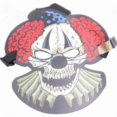 Imagem de Fantasia de cosplay de Halloween com máscara LED Jokers Sound Control 