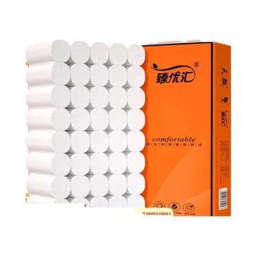 Imagem de 48 Rolos De Papel Higiênico Sem Tubo Central Para Uso Doméstico, Toalh