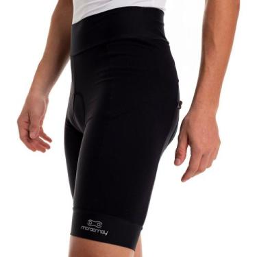 Imagem de Bermuda de Ciclismo Masculina Márcio May Sport Web One - Gel, Preto, 4
