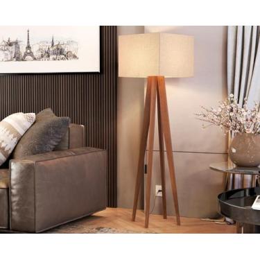 Imagem de Luminaria Bella Quadrada Quadripé Luxo Modelo - D+Mob, Palha13