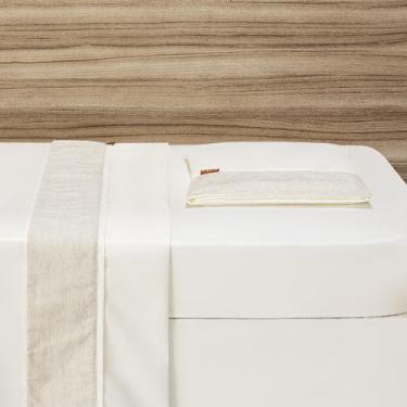 Imagem de Jogo Lençol para Berço 3 Peças em Linho Batistela Baby, Bege