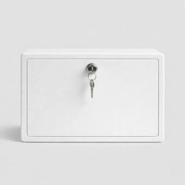 Imagem de Armário De Parede Com Chave Porta Medicamentos Cofre Multiuso Branco S