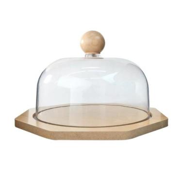 Imagem de Queijeira pequena de mdf com tampa de acrílico - CASITA