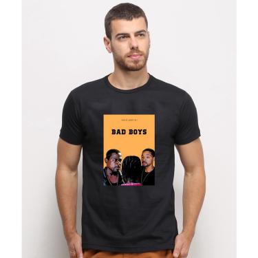 Imagem de Camiseta masculina Preta algodao Bad Boys Filme Policial Art Desenho