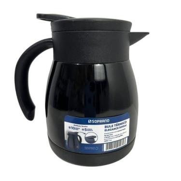 Imagem de Bule Inox Elegance Garrafa Térmica Para Chá Café Água 500ml Preto - So