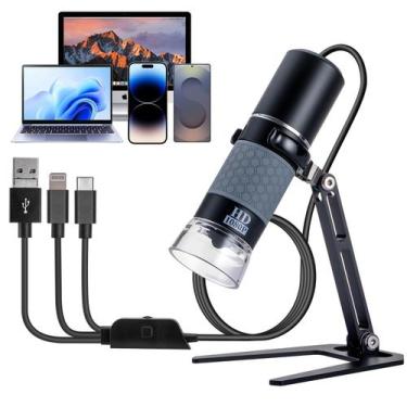 Imagem de Microscopio USB Cainda HD 1080P con cable para Teléfono y PC