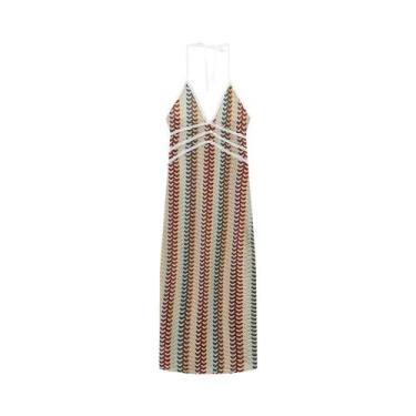 Imagem de Vestido De Festa De Verão Sem Mangas Com Decote Em V Profundo E Costas