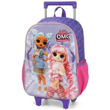 Imagem de Mochila escolar rodinha LOL OMG Luxcel, Roxo