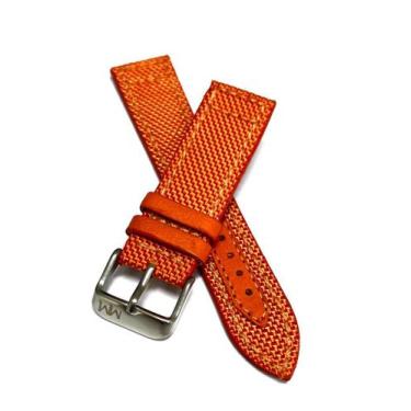 Imagem de Pulseira Relógio Couro Nylon Marry Montan.LC94, 20 mm, Laranja