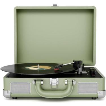 Imagem de Toca-Discos de Vinil Mersoco Bluetooth Portátil com 3 Velocidades