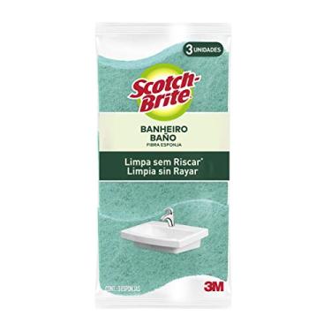 Imagem de Scotch-Brite, 3M, Esponja Não Risca, Banheiro - 3 unidades