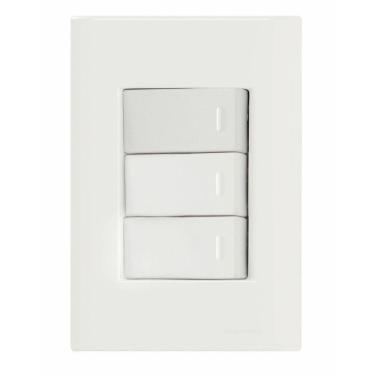 Imagem de Conjunto 4x2 com 3 Interruptores Simples 10A 250V Tramontina