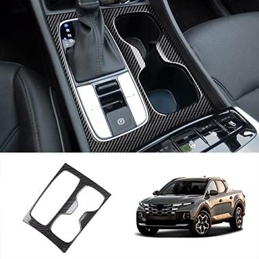 Imagem de GZBFTDH Acessórios de carro Painel de tampa do botão de mudança de marchas compatível com Hyundai Santa Cruz 2022 2023, consoles centrais, botas, moldura LHD