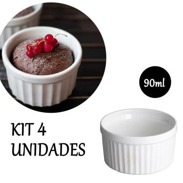 Imagem de 4 Ramekin de Porcelana 90ml Para Molho