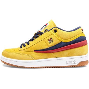 Imagem de Fila Men's T-1 Mid Sneakers, Yellow, 7.5 M