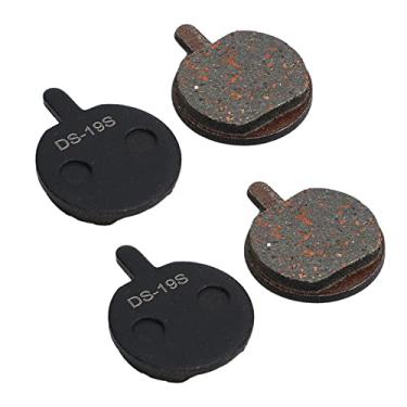 Imagem de pastilhas de freio de alta fricção para mountain bike, 4 peças semi-metálicas pastilhas de freio de bicicleta de bicicleta,