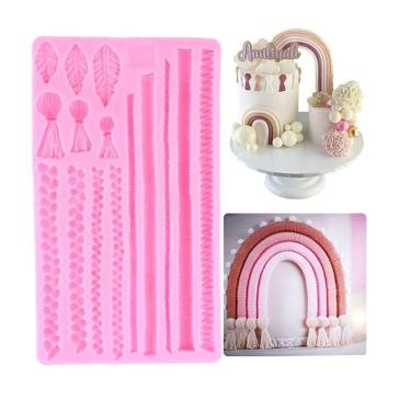 Imagem de Molde De Silicone Acabamento Corda Arco-Íris