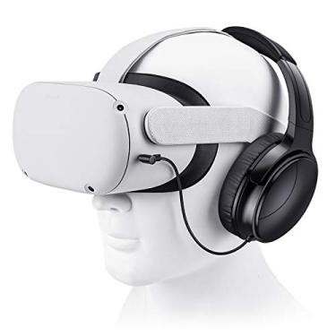 Imagem de Fones de ouvido SARLAR VR Gaming para Oculus Quest 2 Headset Aumentar a imersão em VR, cabo de comprimento personalizado, driver de áudio para jogos otimizado, almofadas de ouvido de proteína de memória, isolamento de ruído e outros acessórios