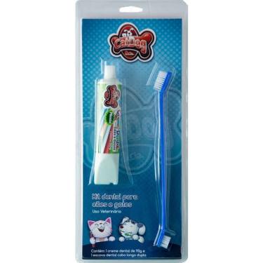 Imagem de Kit Dental CatDog & Cia Escova e Creme Dental Menta para Cães e Gatos - Menta