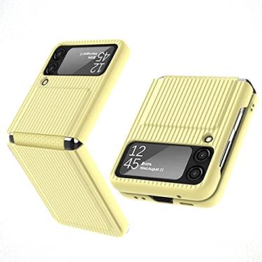 Imagem de Capa protetora para celular para Samsung Z Flip 3 ZFlip3 Flip3 Case Mala à prova de choque com dobradiça para Galaxy Z Flip 3 Cases, amarelo, para Z Flip 3