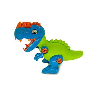 Imagem de Dinossauro de Brinquedo Educativo Monta e Desmonta Azul – Samba Toys