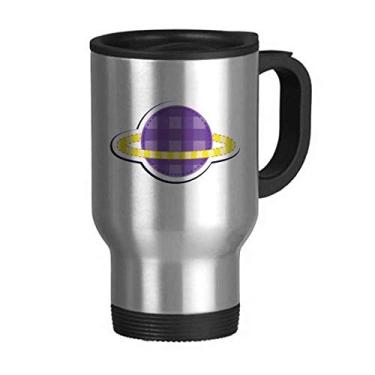 Imagem de Caneca de viagem Saturno Universo e alienígena com tampa flip em aço inoxidável copo de carro copo térmico