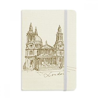 Imagem de Caderno oficial da Catedral de São Paulo, Inglaterra, Londres, capa dura em tecido, diário clássico
