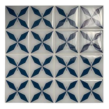 Imagem de Pastilha Adesiva Resinada Azul Wind Kit 4 Placas